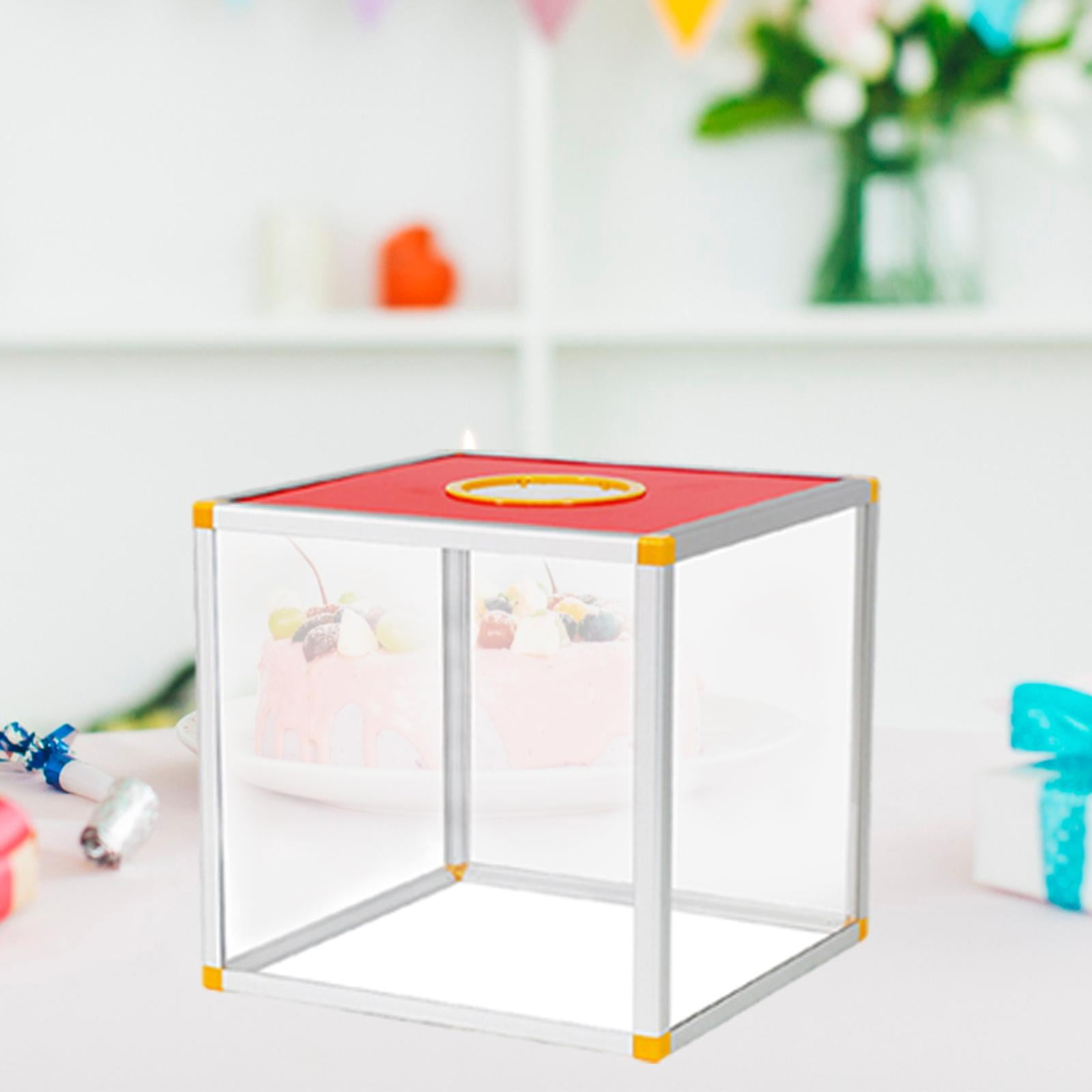 kesoto Clear Box Voting Box Comment Box Storage Ticket Box Raffle Case Square Raffle Ball Game