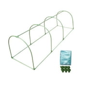 kesoto DIY Assembled Outdoor house Plant Cover Iron Tube Frame for Fast Germination and Growth of Young Plants Durable 150x50x50cm