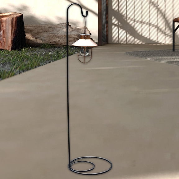 kesoto Display Hanger Shepherds Hook Stand Porch Iron Hook with Flat Base for Wind Chimes Bird Feeder Flowerpot Plant Baskets Patios