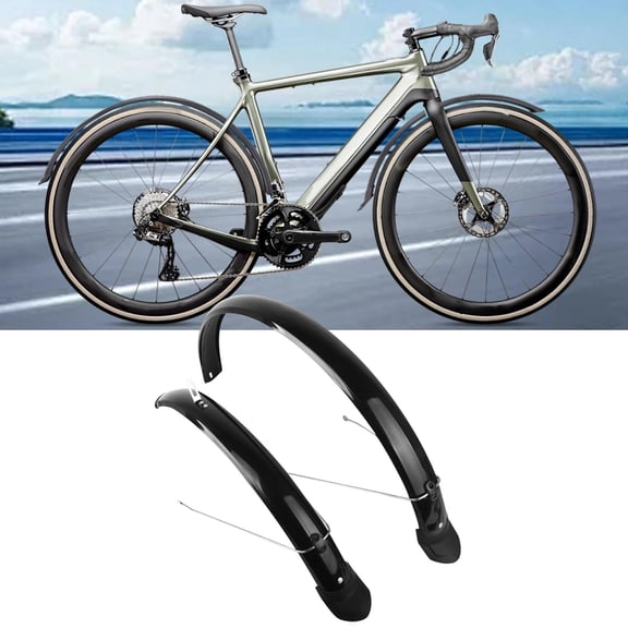 kesoto Folding Bike Front Rear Fenders Mud Guards Wheel Protection Sturdy Mudflaps Bike Mudguards for Riding Outdoor for 26inch