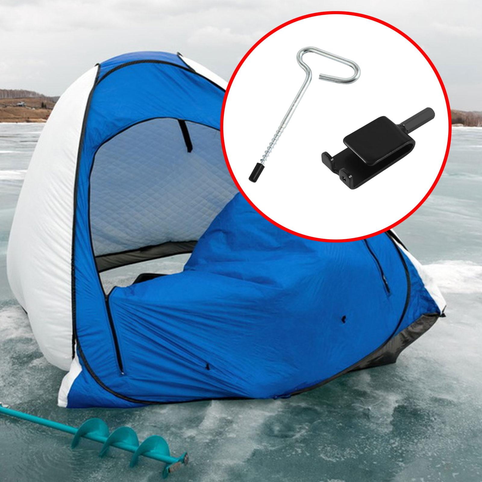 kesoto Ice Anchor Drill Adapter Ice Anchor Tool Tent Nails Pegs for