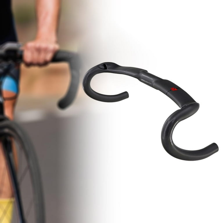 kesoto Road Bike Drop Bar Bike Handlebar Bent Bar with Integrated Stem Replacement Handle Bar Road Bike Handlebar City Bikes Outdoor 380mm
