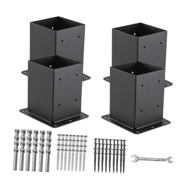 kesoto Square Fence Flange Anchor Base Practical Stable Pergola Bracket