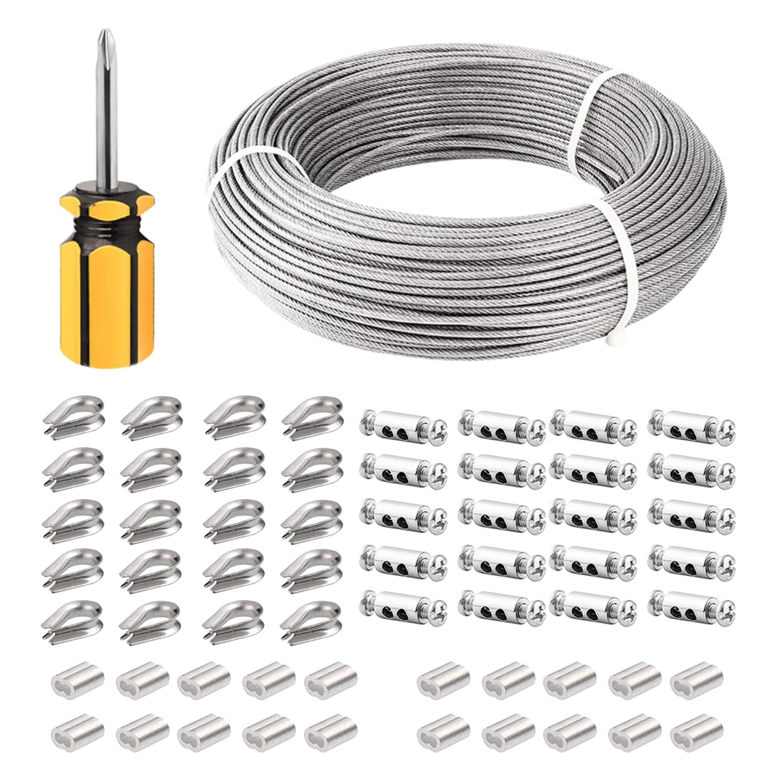 kesoto Stainless Steel Wire Rope Versatile Bell Rope Clothesline Picture Hanging Cable Kits
