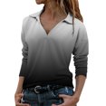 thumbnail image 1 of ketyyh-chn99 Funny T Shirts Women's Plus Size Tops Long Sleeve Buttons Casual Shirt with Pockets, 1 of 4