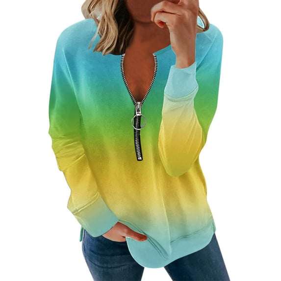 ketyyh-chn99 Green Brown T Shirt Plus Size Shirts Women Long Sleeve Tops Color Block Leopard Print Blouse Fall Winter Tunic XL-5XL 14W-28W