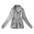 thumbnail image 1 of ketyyh-chn99 Grey Womens Jacket Women's Long Jacket Full Zip Polar Hoodie Soft Lightweight Winter Coat, 1 of 4
