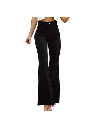 Women's Casual Loose Paper Bag Waist Trendy Comfy Long Pants Trousers with  Bow Tie Belt Pockets for Women Ladies 