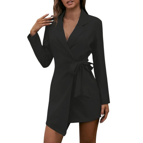 ketyyh-chn99 Long Blazer Jackets For Women Women's Casual Long Blazers Ruched 3/4 Sleeve Lapel Oversized Suit Jacket Elegant Work Office Blazer Jackets