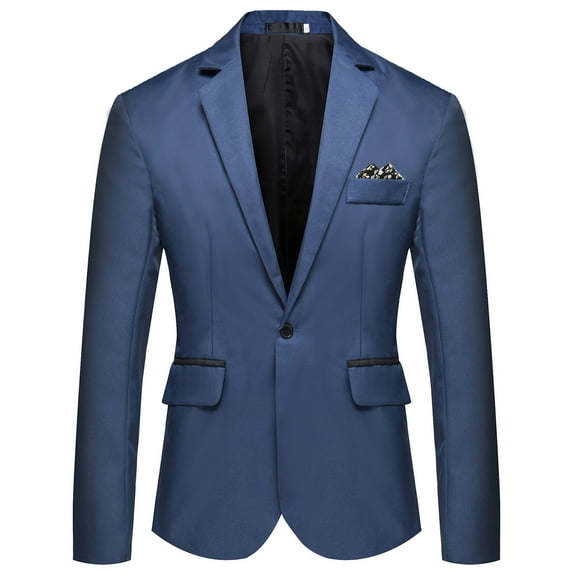 ketyyh-chn99 Men Jacket Homecoming Outfits Men Mens Casual Autumn And Winter Trend Collar Single Two Buttons Slim Fit Round Hem Men 3 Piece Suit