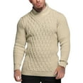 thumbnail image 1 of ketyyh-chn99 Mens Sweaters And Pullovers Mens Neck Button Sweater Twisted Stand Collar Knitted Pullover Sweater, 1 of 5