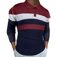 thumbnail image 1 of ketyyh-chn99 Navy Red Polo Shirts For Men Classic Mens Long Sleeve Sports Polo Rugby Shirt, 1 of 4