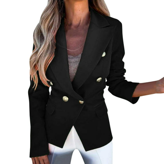 Ketyyh-chn99 Women's Blazers Casual Blazer Work Business Office Coats 2023 Black,M