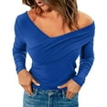 thumbnail image 1 of ketyyh-chn99 Slipknot Shirt Women's Ruched Tie Up Crop Top Basic Long Sleeve Cut Out T Shirt, 1 of 5