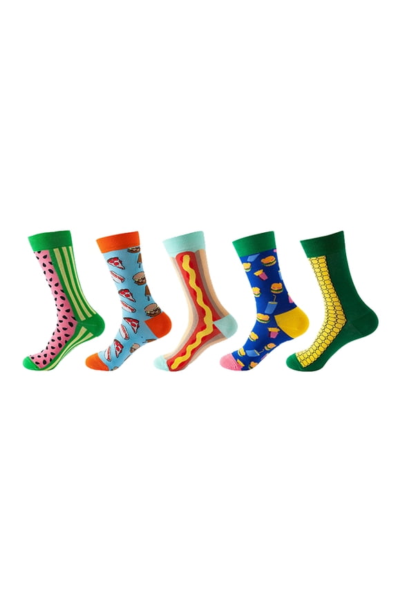 Socks Woman Compressing Socks 5 Pairs Women Fun Socks Novelty Colorful Funky Fancy Funny Casual Socks for Mother Girlfriend