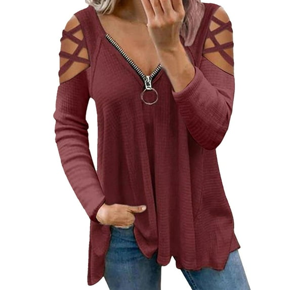 ketyyh-chn99 T Shirts Women's Basic Long Sleeve Crew Neck Fitted Crop Top Tee Shirt