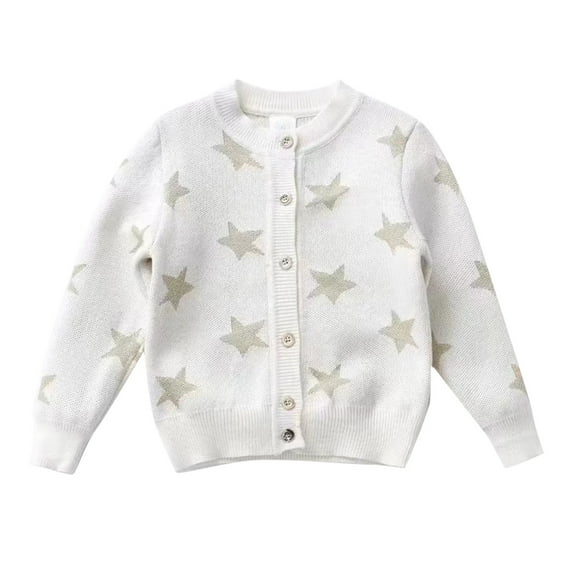 ketyyh-chn99 Zip up Sweatshirt Kids Toddler Baby Girls Boys Autumn Winter Knit Sweater Star Print Long Boy Sweaters Size 10