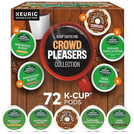 keurig crowd pleasers k cup pod coffee variety pack 72 ct