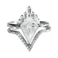 thumbnail image 1 of keusn 1 set 2pc v shape rhinestone diamond rings women fashion full diamond zircon ring ladies jewelry diamond rings for women size 5 10 w, 1 of 5