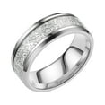 thumbnail image 1 of keusn 8mm titanium steel printing color sandblasted rings wedding band rings for women rings for men frosted rings geometry rings size 6 12 w, 1 of 6