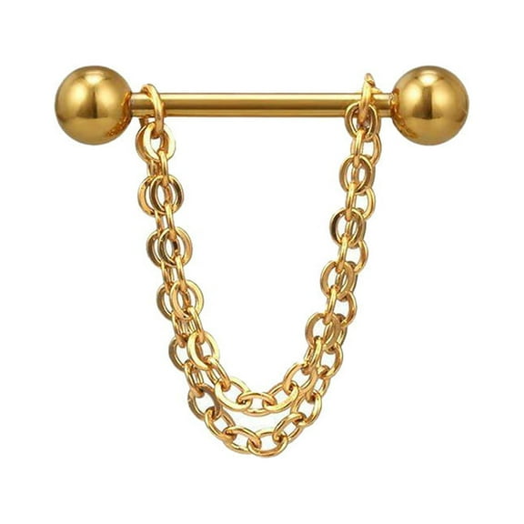 keusn body piercing jewelry fashion multilayer chain nose ear lip belly button decor w