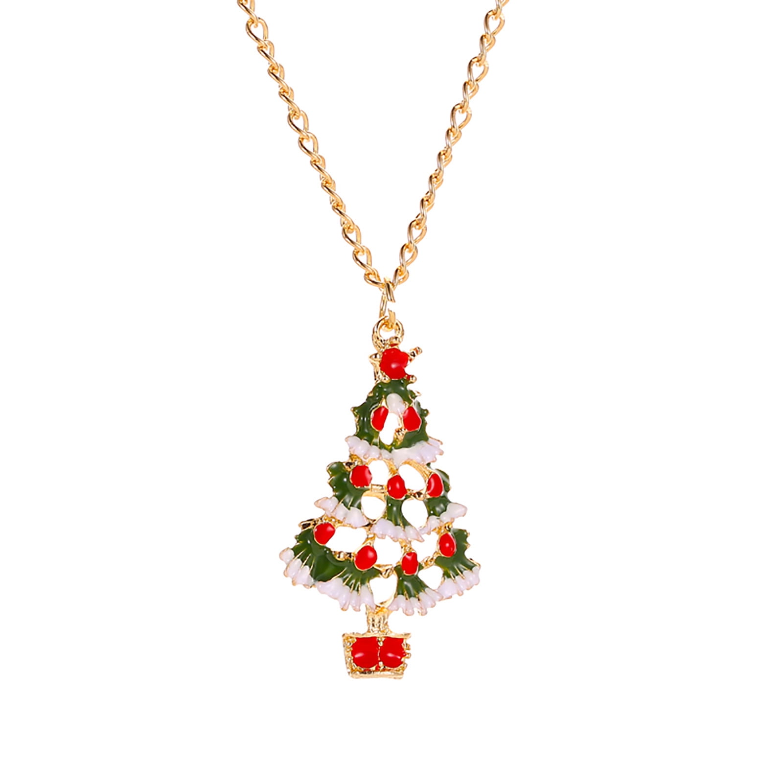 Christmas tree pendant clearance necklace