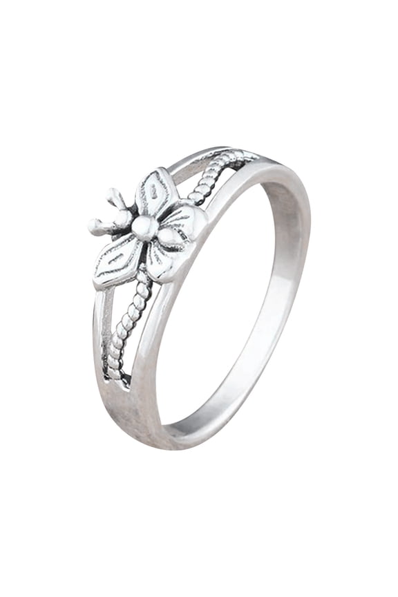 fashion lady beautiful butterflies 925 thai silver butterflies ring bridal wedding jewelry w