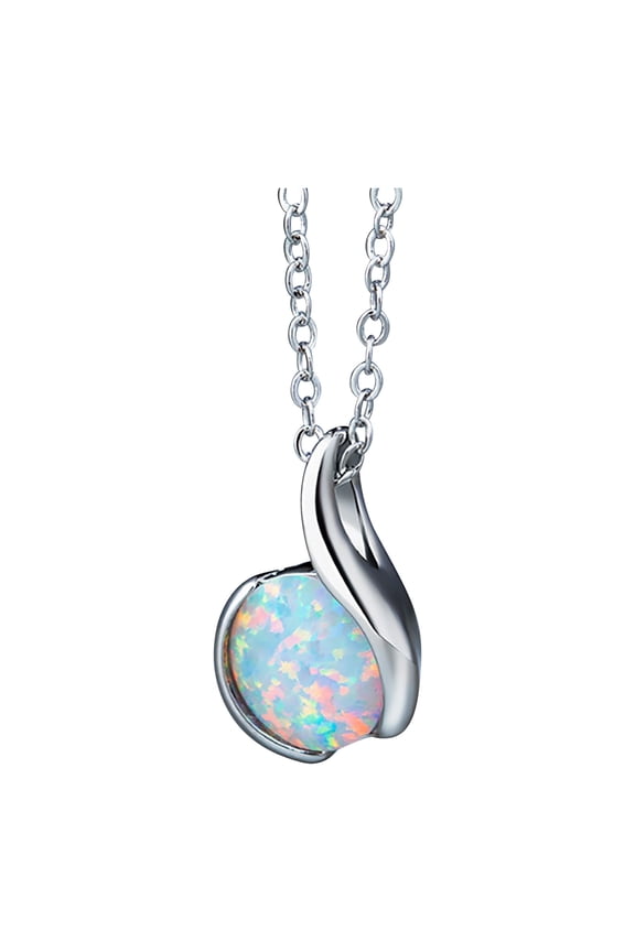 fashion opal pendant necklace for women anniversary wonderful gifts