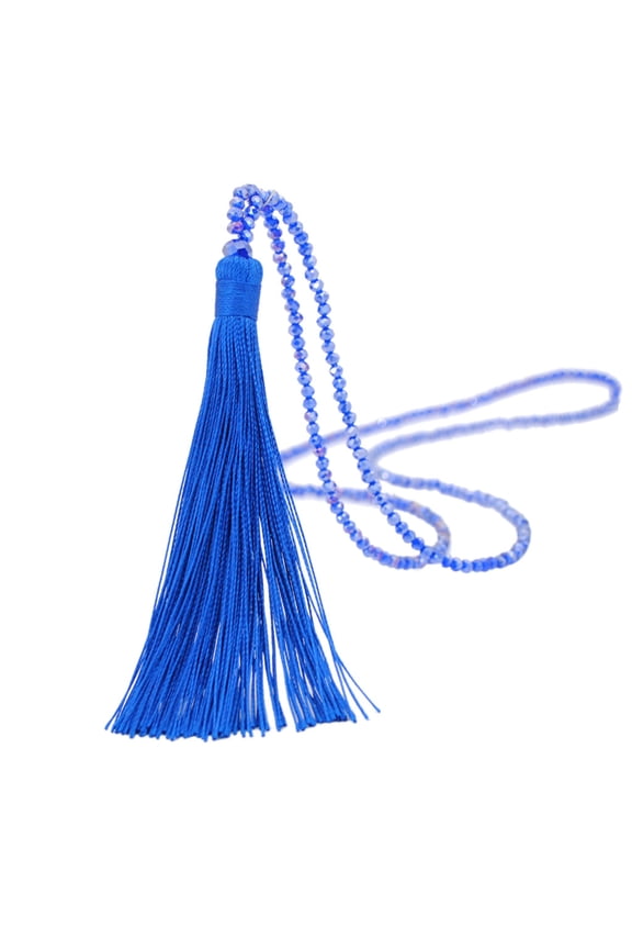 vintage long tassel drop sweater chain boho glass bead necklace women