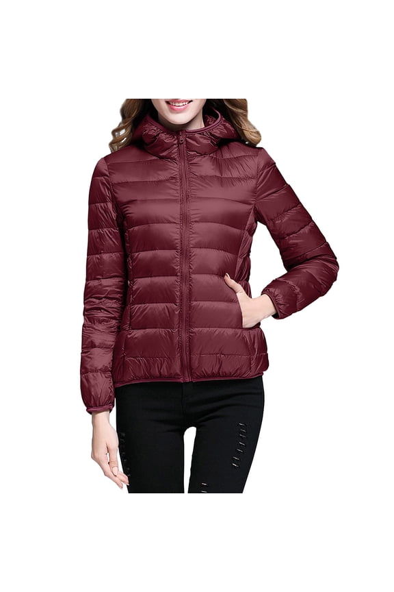 women's packable down jacket lightweight puffer jacket hooded winter coat xxl
