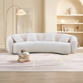 thumbnail image 1 of Kevinplus 102'' 5-Seater Modern Boucle Sofa for Living Room,Teddy Fleece Velet, White, 1 of 14