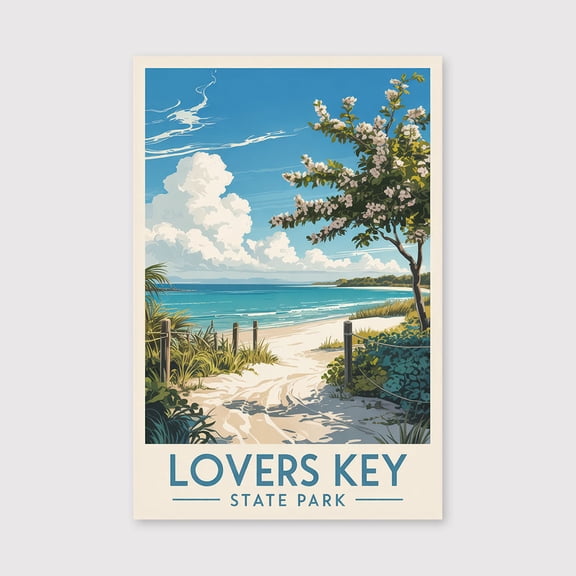 key State Park Travel Print Canvas Wall Art, key State Park Wall Hanging Home decor key State Park Canvas Art, Florida Art-1WN46