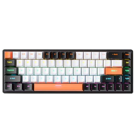 keyboard,68 Fn Dual-color Keycaps Modes Cable Fn 10 Keycaps Durability 10 Modes Cable Portable 10 Dual-color Compatibility 68-key
