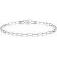 thumbnail image 1 of 925 Sterling Silver Paperclip Chain Bracelet 3mm, 7.5 Inch Silver Bracelet for Women and Men, Sterling Silver Chain Bracelet, 1 of 5