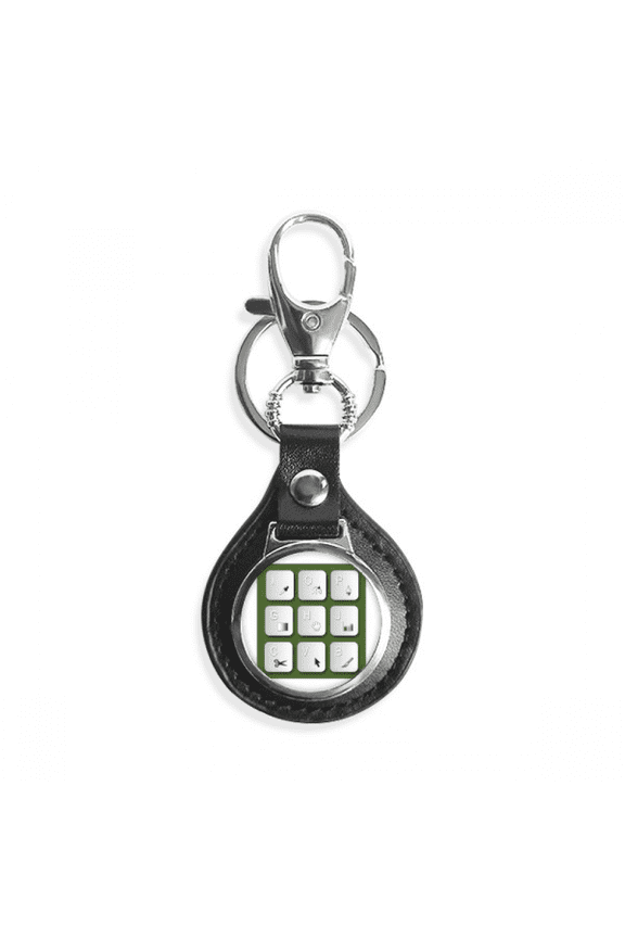 keyboard design art deco fashion key link chain keyholder finder hook metal