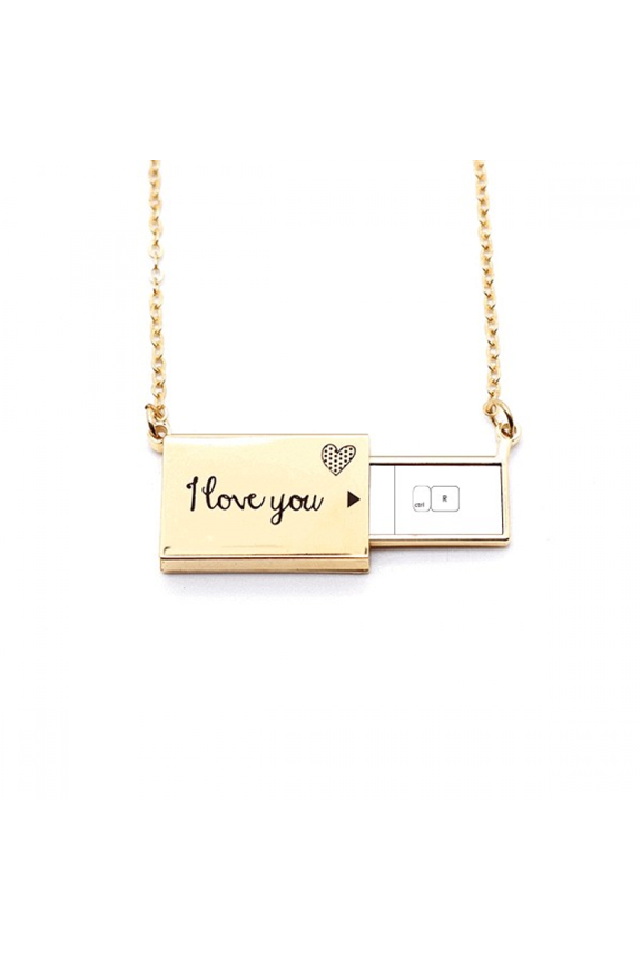 keyboard symbol ctrl r art deco fashion letter envelope necklace pendant jewelry