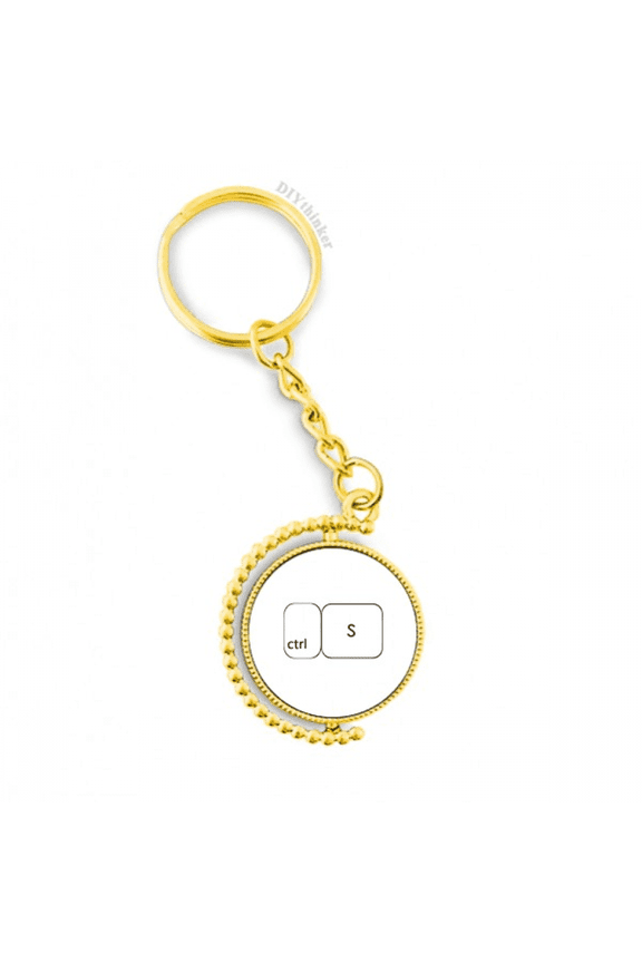 keyboard symbol ctrl s metal connector key chain accessory en keyholder