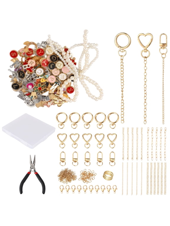 315 PCS Keychain Making Kit with Charms, DIY Keychain Kit with Chains, Clasps, Jump Rings, Pliers, Complete Keychain Supplies Set for Crafting Accessories, Present for Women DIY Lovers