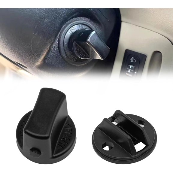 keyless Start Ignition Button Replacement for 2007-2015 Mazda CX-9 2007-2011 CX7 2006-2007 Mazda 6 Ignition Key Knob Push Turn Switch & Insert Set Replaces D461-66-141A-02 D6Y1-76-142 D46166141A02