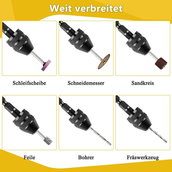 keyless drill chuck,1/4inch hex shank drill adapter,Drill Bit Quick Change Drive