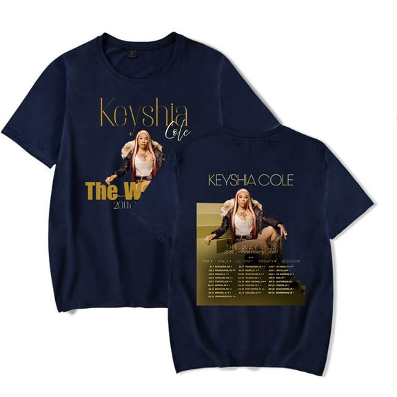 keyshia Cole Tour 2025 T-Shirts Merch Women Clothes Trend Casual Short Sleeve Top