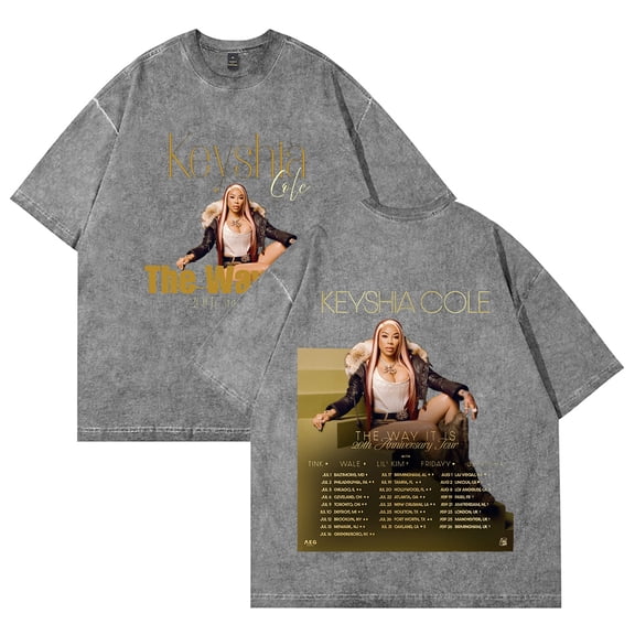 keyshia Cole Tour 2025 T-shirts Women Men Cotton Wash Clothes Trend Casual Short Sleeve Top