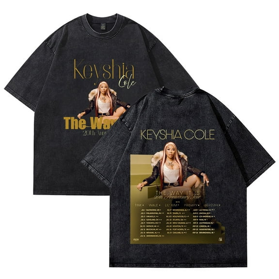 keyshia Cole Tour 2025 T-shirts Women Men Cotton Wash Clothes Trend Casual Short Sleeve Top