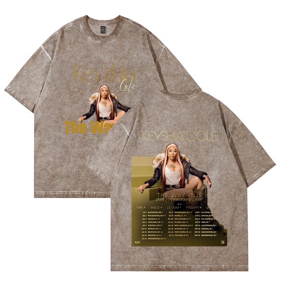 keyshia Cole Tour 2025 T-shirts Women Men Cotton Wash Clothes Trend Casual Short Sleeve Top