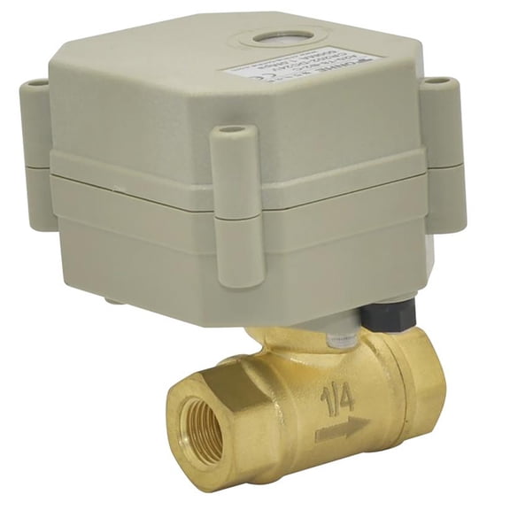kezhai Dream 1/4” Brass Proportional Modulating Control Electric Ball Valve,Input 0-10V