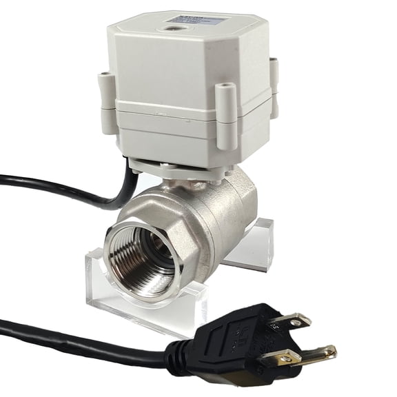 kezhai Dream 1/4" Normally Closed 110VAC-230VAC Motorized Ball Valve, Stainless steels Electric Ball Valve ,With U.S. Plug