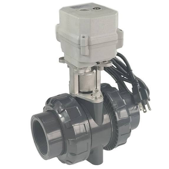 kezhai Dream DN15 Normally Closed 110VAC-230VAC Motorized Ball Valve, PVC Electric Ball Valve ,With U.S. Plug