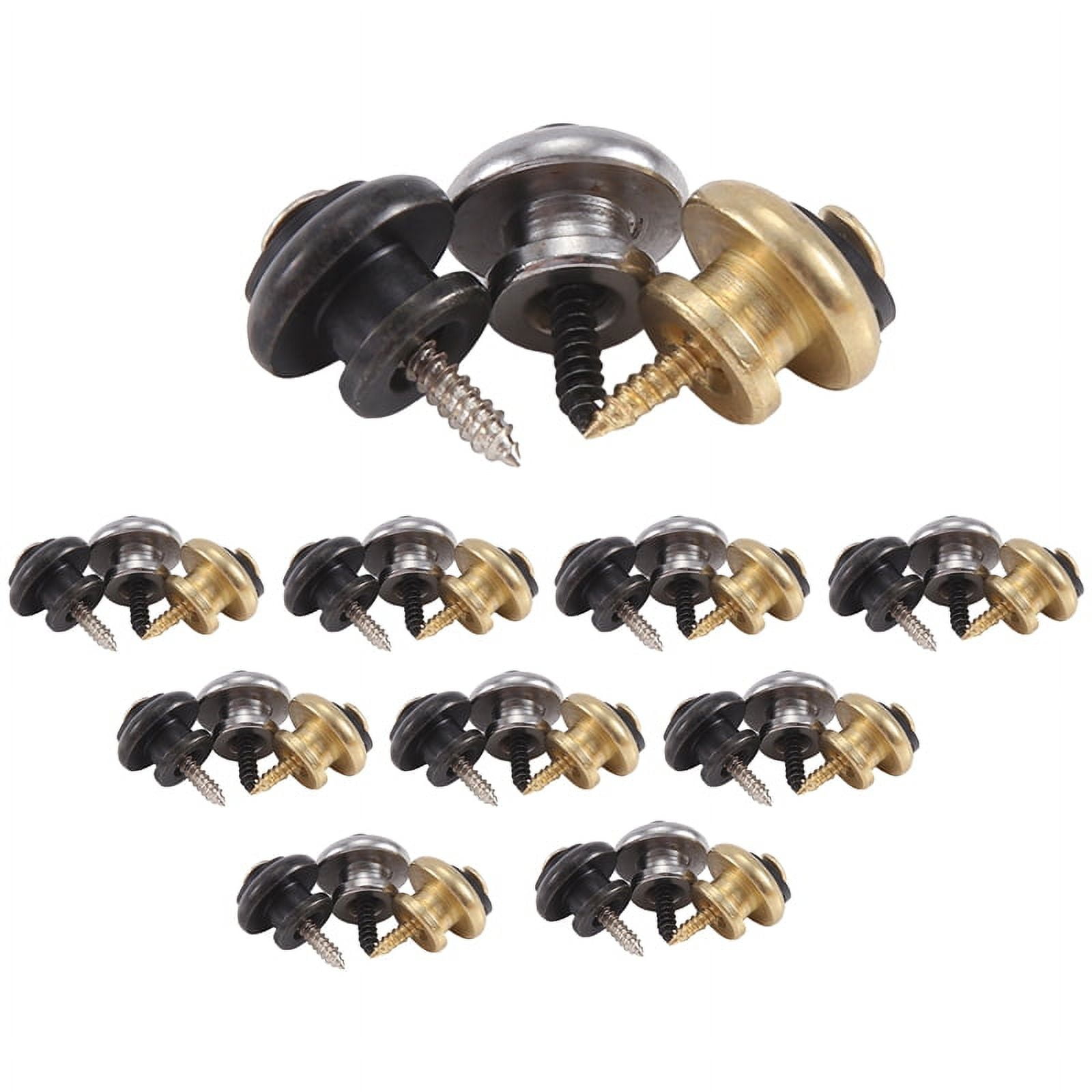 kfykfyk Guitar Strap Buttons Straplocks Tail Nail End Pins with Screws and Washers for Acoustic