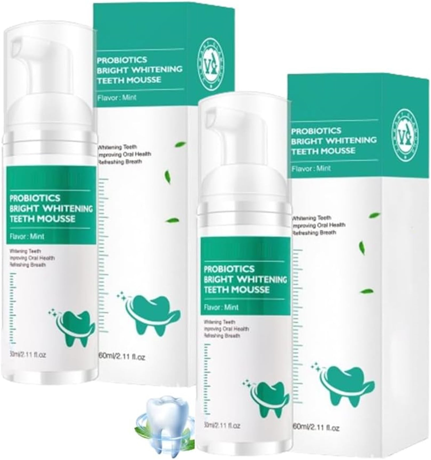 kghsaz 2 Packs Toothpaste,Bright Teeth Herbal Brightening Oral Clean