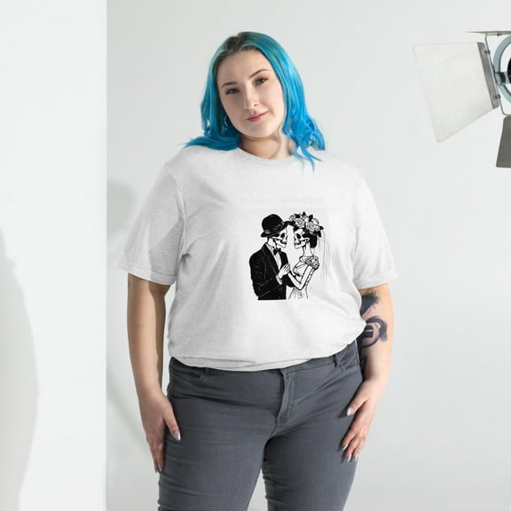 khan keoghan Short sleeve t-shirt (Solid White Triblend, M)